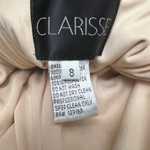 Gold Glitter and Sequin Clarisse Prom Dress - Picture 8 of 12